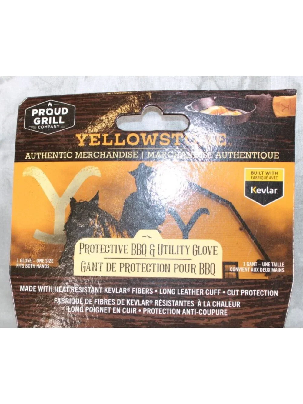 Authentic Yellowstone Leather, Wool made with Kevlar Heat Resistance Grill Glove